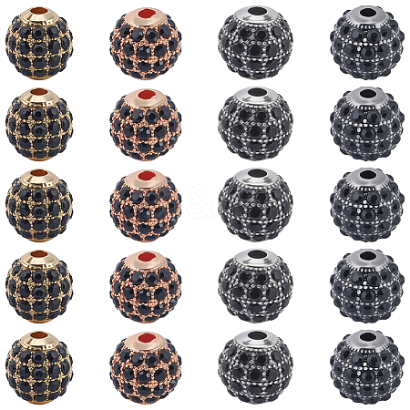 20Pcs 4 Colors Alloy Beads FIND-PA0001-11-1