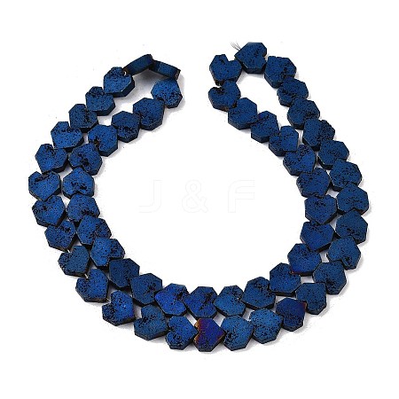 Electroplated Natural Lava Rock Beads Strands G-K388-04B-06-1