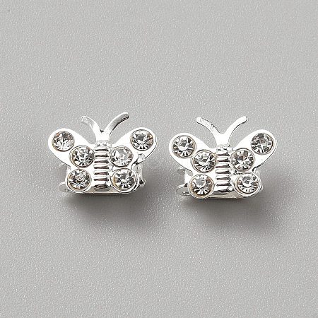 Butterfly Alloy Rhinestone Hair Fastener for Women Girls Hairstyling OHAR-WH0011-56A-1
