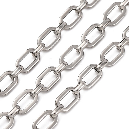 304 Stainless Steel Rectangle Link Chains CHS-S012-26P-A-1