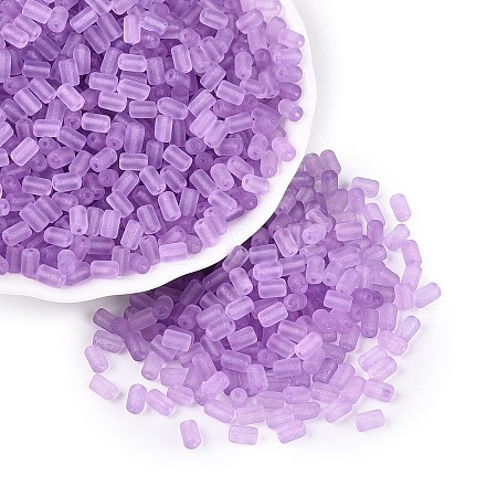 FGB Frosted Transparent Glass Seed Beads SEED-N013-05A-07-1