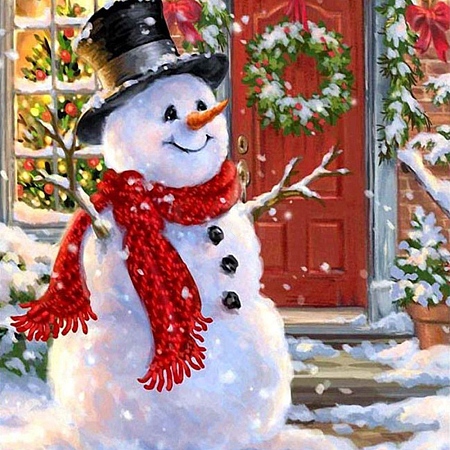 Christmas Theme Snowman DIY Diamond Painting Kits PW-WGB0DEB-01-1