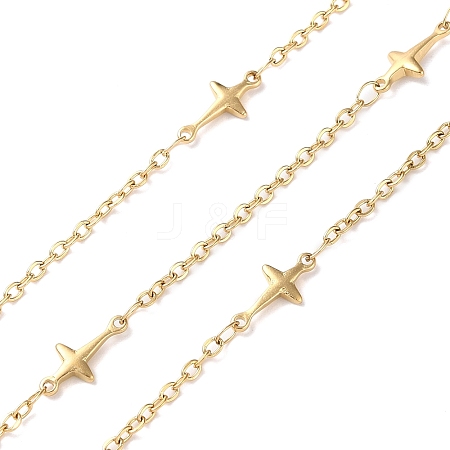 Ion Plating(IP) 304 Stainless Steel Cross Link Chains CHS-G027-10G-1