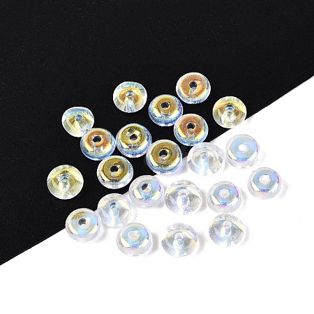 Baking Paint Electroplate Transparent Glass Beads EGLA-Q141-01A-A13-1