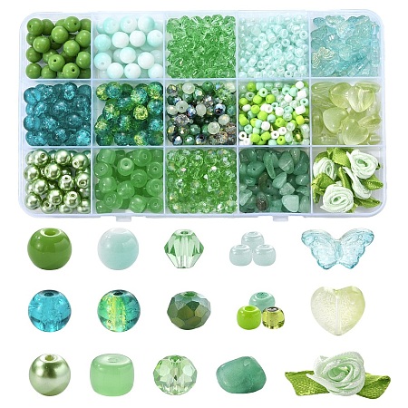 DIY Glass Beads Jewelry Making Finding Kits DIY-YW0012-04D-1