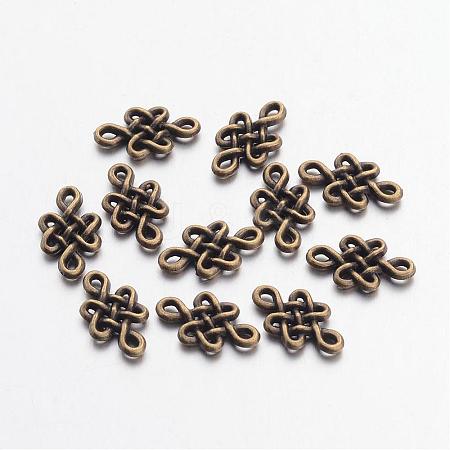 Tibetan Style Chinese Knot Alloy Links connectors TIBE-Q035-077AB-NR-1