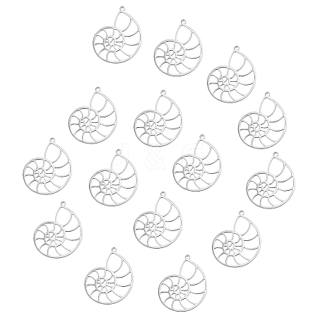 20Pcs 201 Stainless Steel Pendants STAS-DC0007-14-1