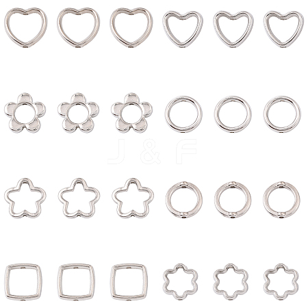 139Pcs 8 Styles CCB Plastic Beads Frames CCB-YW0001-73-1