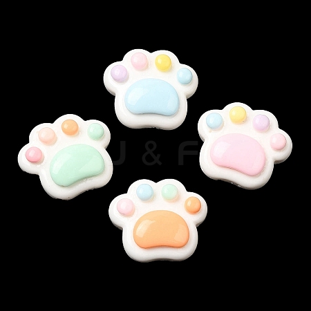 Cartoon Opaque Reisn Cabochons RESI-C039-03G-1