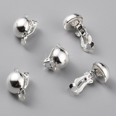 Brass Clip-on Earring Findings X-KK-O131-03S-A-1