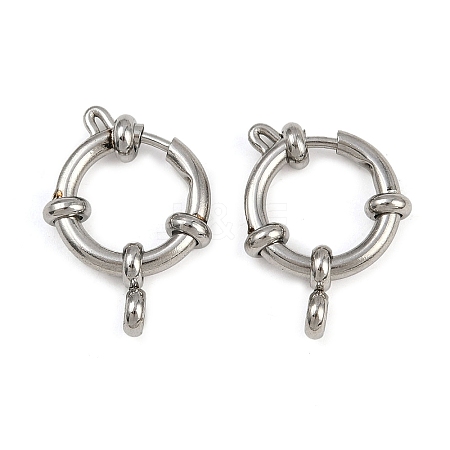304 Stainless Steel Spring Ring Clasps STAS-B095-02P-03-1
