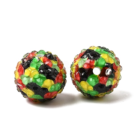 Opaque Acrylic & Resin Rhinestone Beads OACR-G062-02D-1