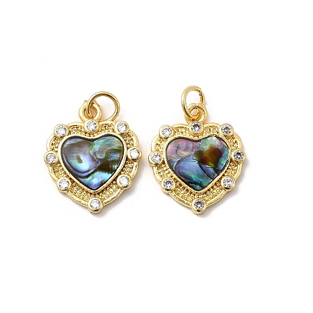 Brass Micro Pave Cubic Zirconia Pendants KK-K384-23D-G-1