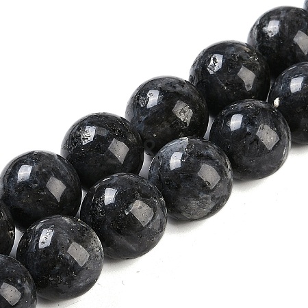 Natural Larvikite Beads Strands G-G118-B02-01-1
