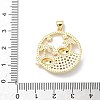 Brass Micro Pave Cubic Zirconia Pendants KK-P330-07C-G-3