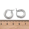 304 Stainless Steel Hoop Earrings for Women EJEW-A159-01P-5