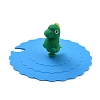 Dinosaur Food Grade Silicone Cup Cover Lid AJEW-G031-03-1