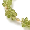 Natural Peridot Chip Beaded Bracelets for Women BJEW-F478-01D-2