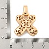 Brass Micro Pave Clear Cubic Zirconia Pendants KK-B099-01G-X-3