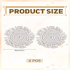 2Pcs Hand-woven Ccotton Thread Cup Mats AJEW-LP0006-37B-2