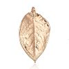 Alloy Enamel Big Leaf Pendants ENAM-J074-06KCG-2