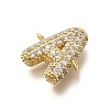 Brass Micro Pave Cubic Zirconia Letter Links KK-I717-04A-2