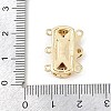 Brass Micro Pave Clear Cubic Zirconia Box Clasps KK-L255-02G-03-3