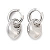 Nuggets Brass Hoop Earrings for Women EJEW-U057-06B-02P-4
