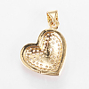 Brass Micro Pave Cubic Zirconia Pendants ZIRC-L068-56G-2