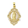 Brass Pendants with Cubic Zirconia KK-D536-17G-1