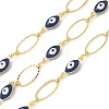 Rack Plating Brass Enamel Link Chains CHC-P012-11G-03-1