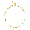 Brass Twist Wave Link Chain Necklace for Women DN6472-1-1