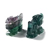 Natural Fluorite Carved Healing Dragon Figurines DJEW-F025-02F-1