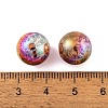 UV Plating Rainbow Iridescent Acrylic Crackl Beads PACR-C009-02I-3