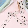 1Roll Printed Polyester Chiffon Ribbons OCOR-CY0002-35A-3