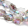 Electroplate Transparent Glass Beads EGLA-H112-04HR-01-3