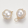 ABS Plastic Imitation Pearl Pendants KK-N235-020B-3
