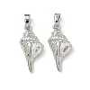 Brass Micro Pave Cubic Zirconia Pendants KK-I371-17P-1