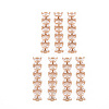 Rack Plating Brass Micro Pave Clear Cubic Zirconia Links Connectors X-KK-T060-36-RS-1