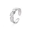 304 Stainless Steel Empaistic Open Cuff Rings RJEW-N038-044P-3