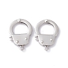 Tarnish Resistant 304 Stainless Steel Handcuff Clasps LS-STAS-D009-02-2