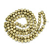Electroplate Non-magnetic Synthetic Hematite Beads Strands G-S352-44B-01-2