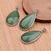 Natural Green Aventurine Big Pendants G-I184-06-1