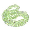 Electroplate Baking Paint Transparent Glass Beads Strands GL-CBA17FF-01D-1
