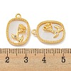 Rack Plating Brass Micro Pave Clear Cubic Zirconia Pendants KK-A214-29G-3