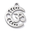 Anti-Tarnish 304 Stainless Steel Pendants LS-STAS-R003-03P-02-1