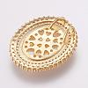 Brass Micro Pave Cubic Zirconia Pendants ZIRC-G105-04G-2