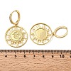 Sun Brass Hoop Earrings EJEW-H180-30B-G-5