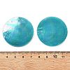 Spray Painted Natural Capiz Shell Pendants X-SSHEL-Z002-01-3