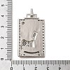 Brass Micro Pave Cubic Zirconia Pendants with Enamel KK-H458-01P-10-3